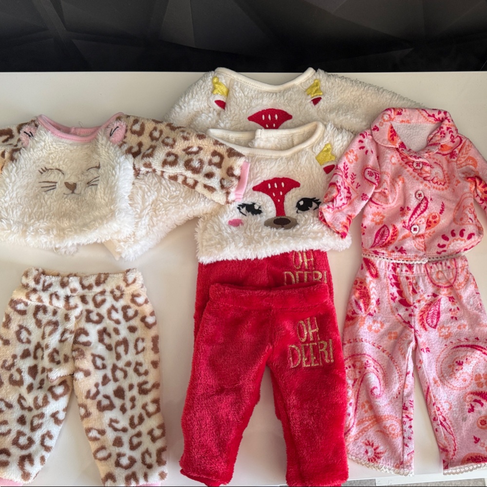 American girl doll pj sets